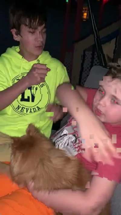 Big brother “interviewing” little brother on how babies are made