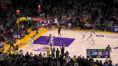 [Highlight] 38-yr old LeBron with a reverse jam on the fast break