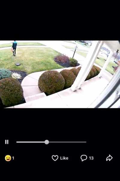 Amazon driver forgot cameras were a thing ??‍♀️