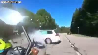 Racing on a mountain road.