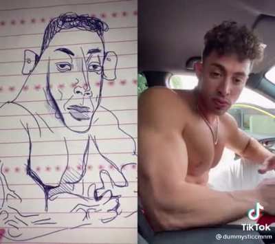 Chad climbs in car animatic