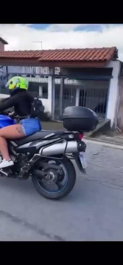 The enemy of skin: stunting on motorbikes.