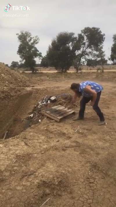 An interesting use of a burn pit