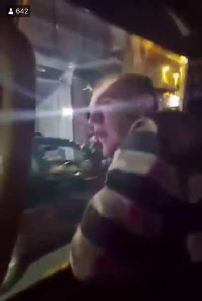 Sticking your head out of a taxi