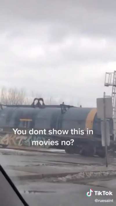 Girl finds out trains aren't badass