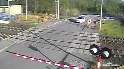To cross the railway line...