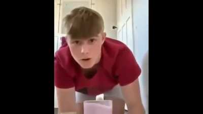 WCGW Inhaling milk.