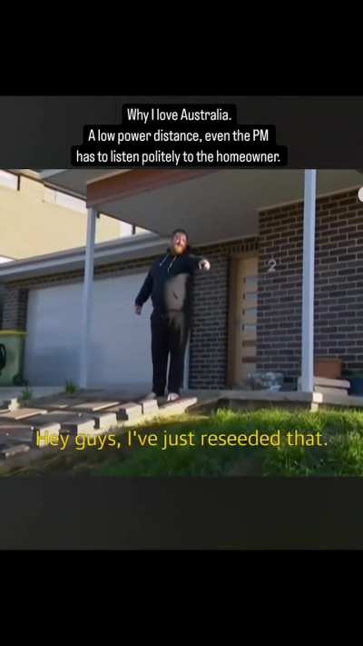 Australian guy tells the PM to get off his lawn?
