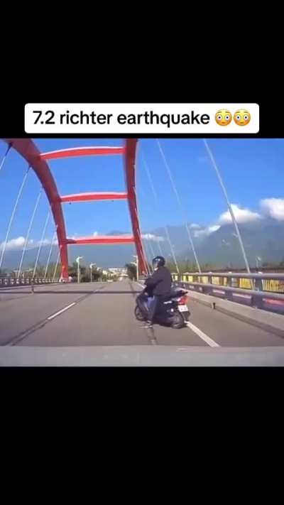 ? M7.2 earthquake on a bridge in Taiwan