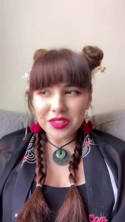 White girl, who is clearly white, is convinced she is Asian.