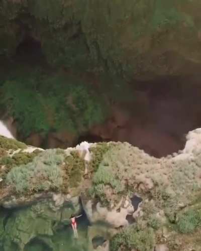 ? Swimming atop the Waterfalls