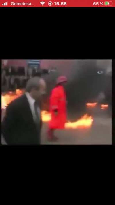 Using too much gas and setting others on fire as a firefighter!! ?