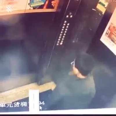 Peeing on the elevator buttons