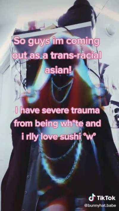 “trans racial” plus the MAP flag in their pfp