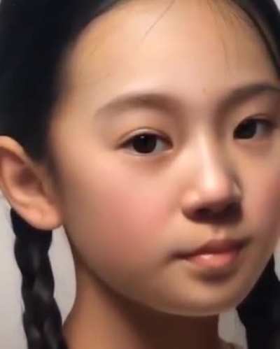 Painting of a girl by Leng Jun