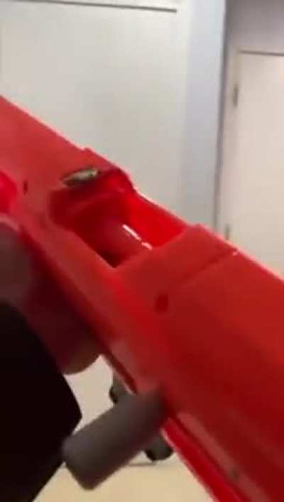 Loading a nerf gun