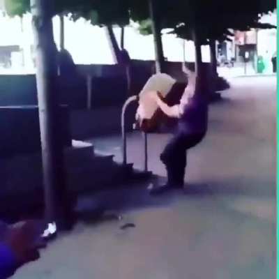 He got a taste of instant karma ?