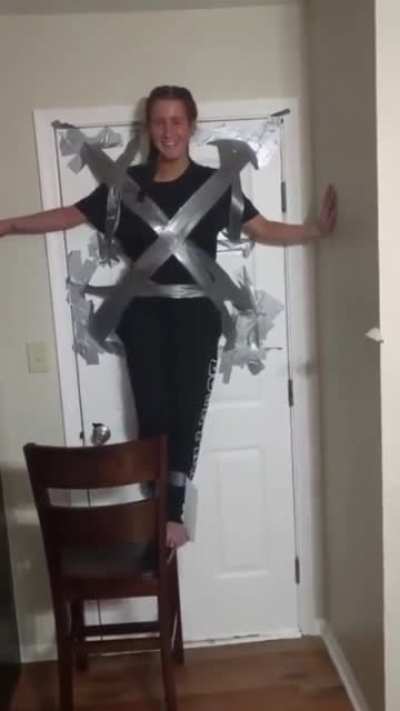 She looks like a Mii getting picked up.