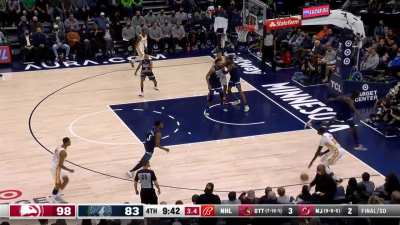 [Highlight] Gorgui Dieng sinks the Hawks’ 22nd 3 pointer of the night early in the 4th quarter