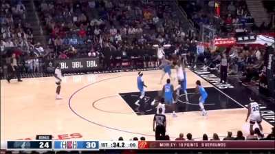 [Highlight] Edwards gets the layup to go, knocking 7 foot 250 pound Isaiah Hartenstien back in the process