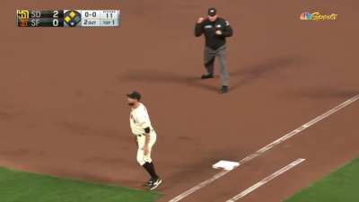 [Highlight] Brandon Crawford makes a phenomenal throw to save at least one run and end the inning