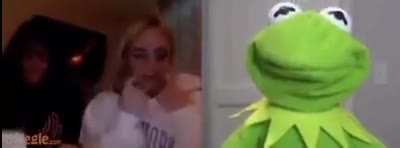 Kermit the frog has got a good game going on here...