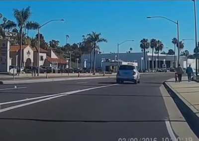 Mercedes driver tries to express their road rage