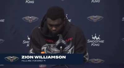 [Highlight] Zion Williamson when asked about Charles Barkley's comments about his lack of conditioning: "If it comes from a great place and a place where they just wanna see me do better... thank you. If it comes from anywhere else everyone is entitled to