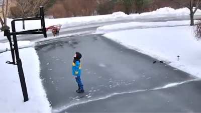 Having fun in the icey cold