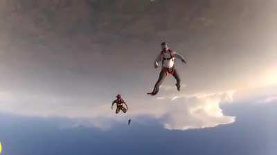 Doing aerial stunts