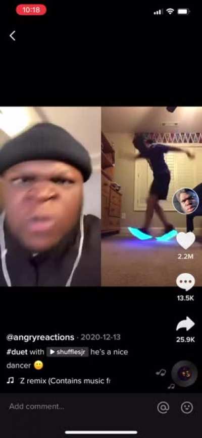 He really loves this dance