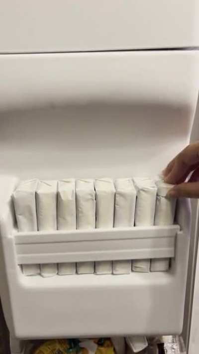 These ice cream sandwiches in the freezer door pocket