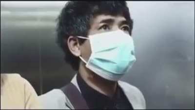 Don't be rude if someone gives you a free face mask. Specially inside the elevator.