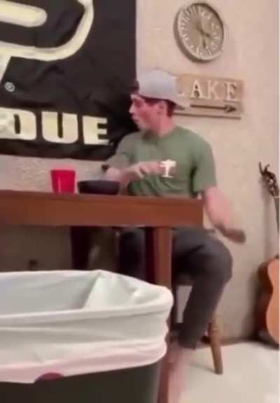 Throwing a tissue paper