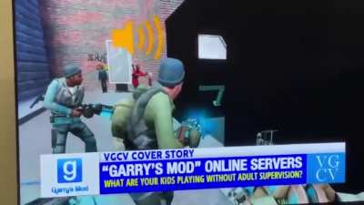 News channel taking Garry's mod too seriously