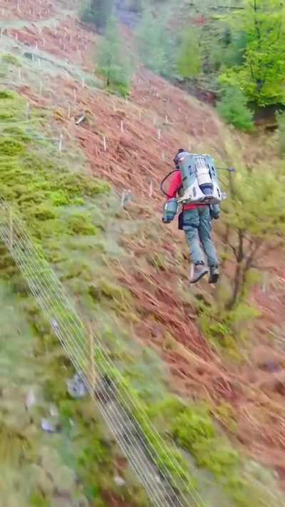 Rescue simulation allows paramedic to ascend 1.2 miles/2200ft of height gain in just over 3 minutes using jet suit (70 min typical response time). System is akin to the rapid response of a paramedic on a motorbike in an urban environment