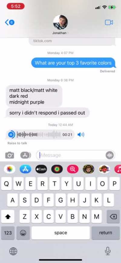 Please listen to this voice recording my little brother sent me ?