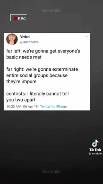 Left wing extremism is when everyone is accepted ?