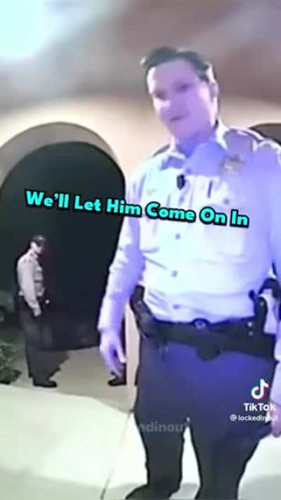Police officers at doorbell camera