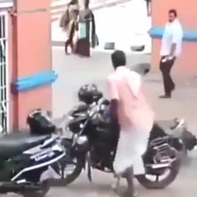 Another reason why helmet saves life
