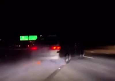 Mini van driver thinks it’s all fun and games until the tires blow out