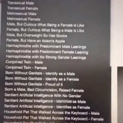 so how many genders are there?