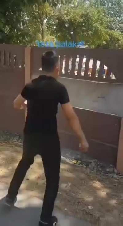 Boy tries to vandalize and wins the best possible prize!