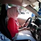 this woman drifting in her car