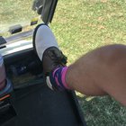 ? Hummingbird interrupted our golf game to get a taste of my brothers socks