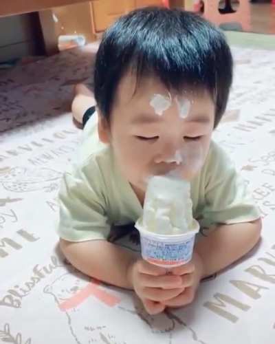 To finish an ice cream