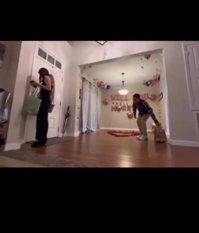 To pop the question