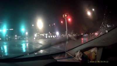 [OC] Goofball in pickup truck runs red light