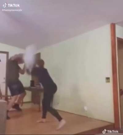 Intense pillow fight