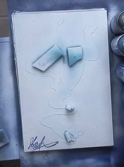 Magic spray paint art
